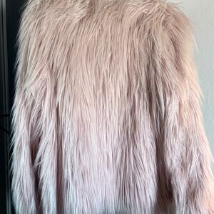 Ladakah X Urban Outfitters baby pink fur coat